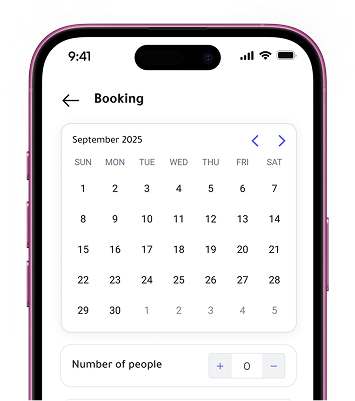 Set the time and number of people